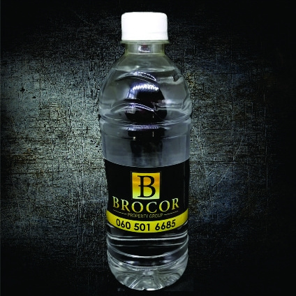 500ml Branded Water Bottle Clear